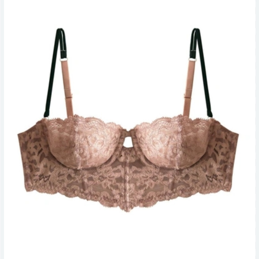 Fleur Du Mal - 
CHARLOTTE LONGLINE BRA IN TAN